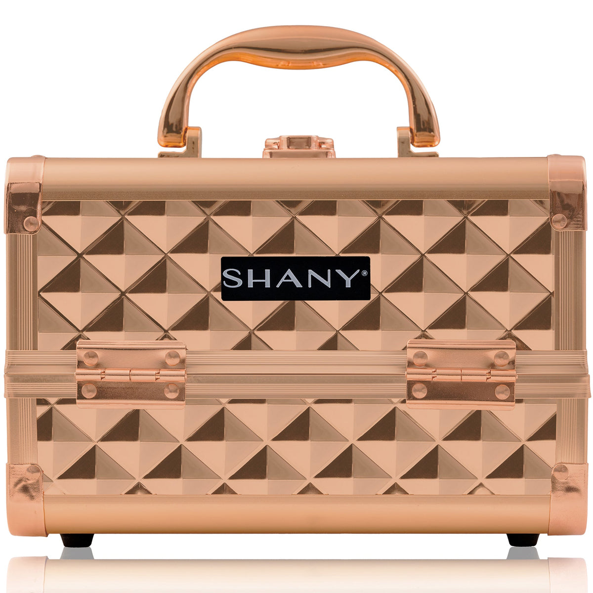 SHANY Chic Makeup Train Case with Mirror in Rose Gold