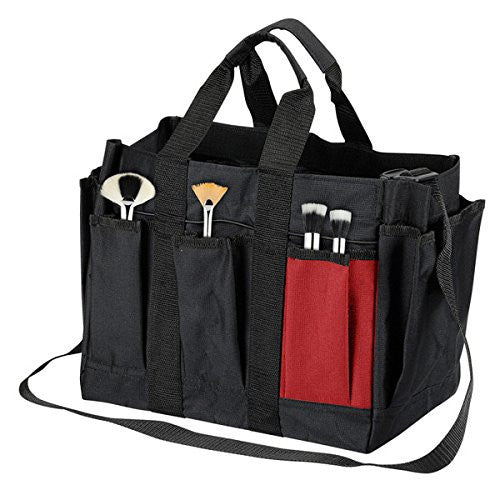 Black with Red Large Location Shoulder Travel Bag