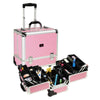 Professional Rolling Cosmetic Case w/ 8 Trays