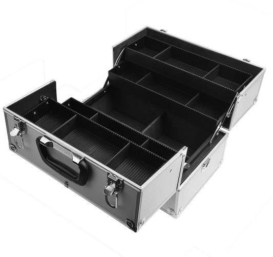 SHANY Essential Pro Makeup Train Case, open view with trays