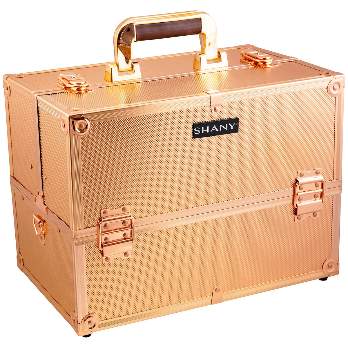 SHANY Essential Pro Makeup Train Case in Rose Gold