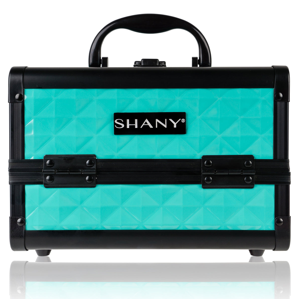 SHANY Chic Makeup Train Case with Mirror in Aqua