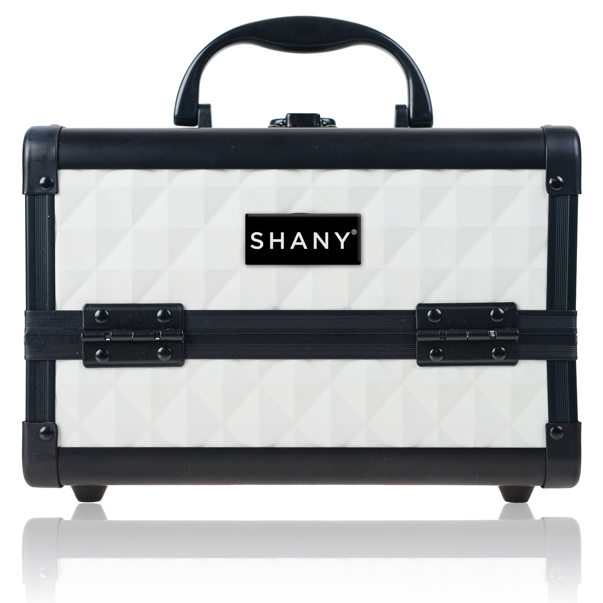 SHANY Chic Makeup Train Case with Mirror in Snow white