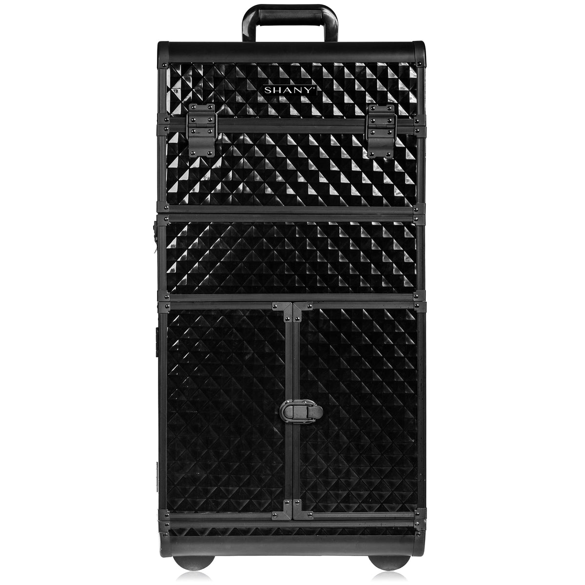 SHANY REBEL Series Pro Rolling Train Case in Black