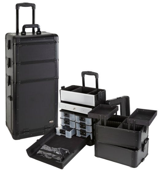 Professional 3 in 1 Rolling Makeup Case with Drawers – Yazmo