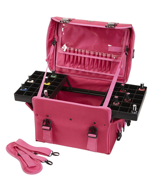 Pink Soft Makeup Organizer Case & Brush Holder - view 1