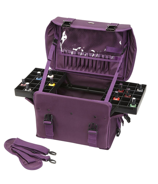 Purple Soft Makeup Organizer Case & Brush Holder - view 1