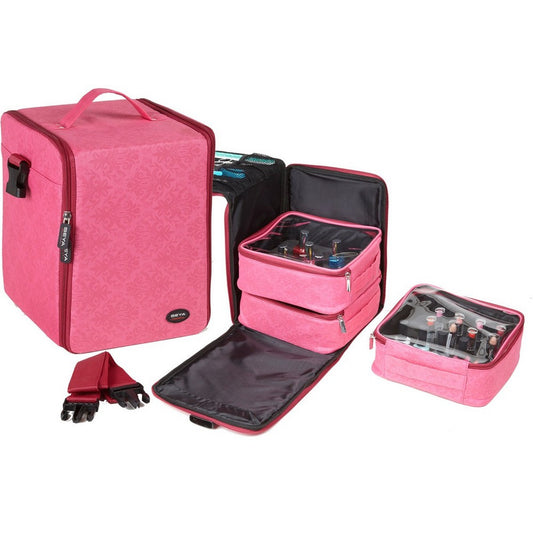 Floral Pink Foldout Nail Polish Storage Station