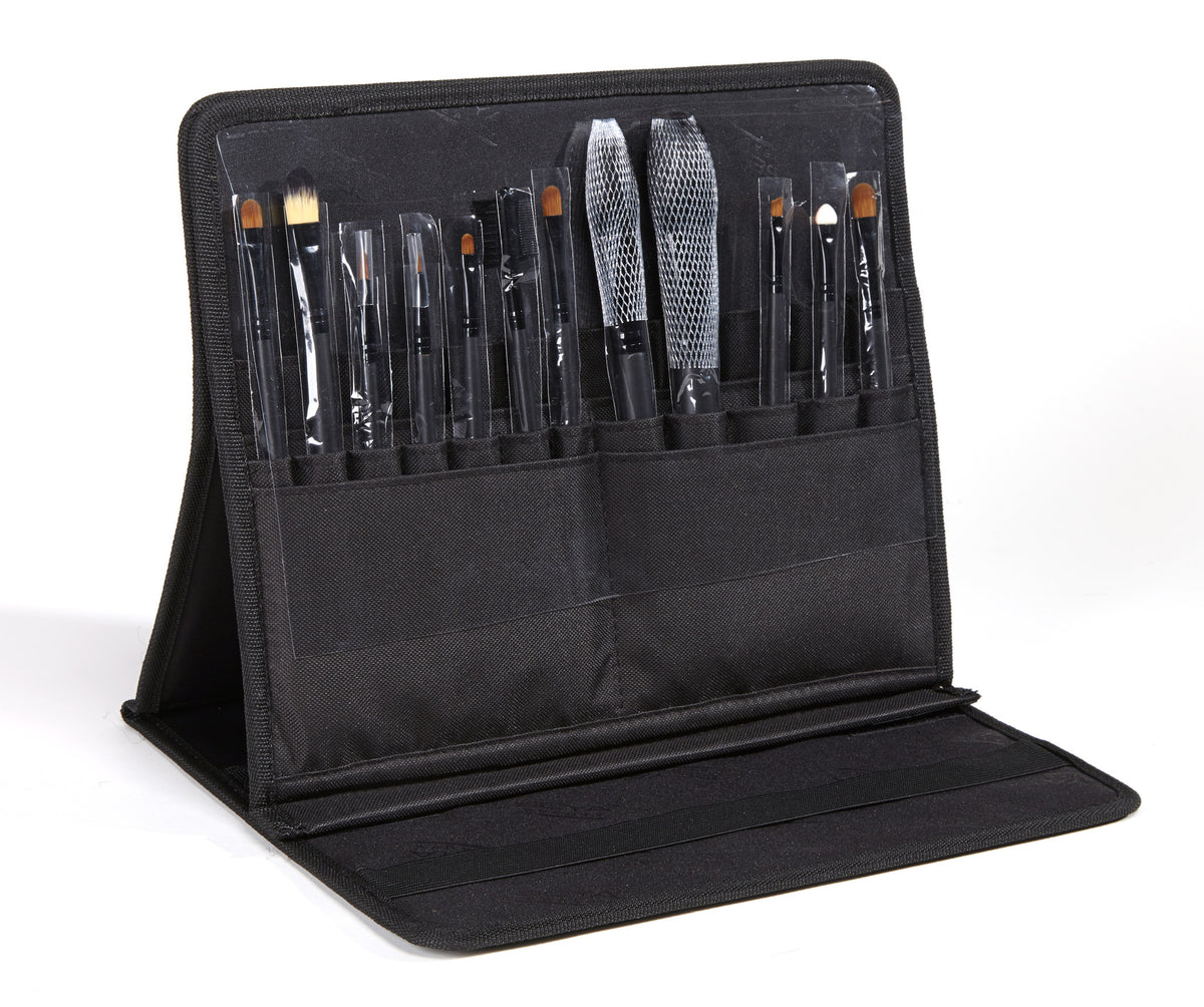 Standing Fold-Out Makeup Brush Set